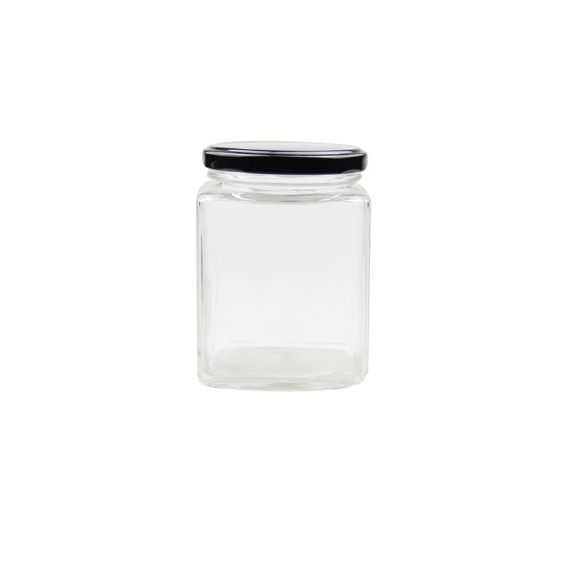 Square glass canning jar 