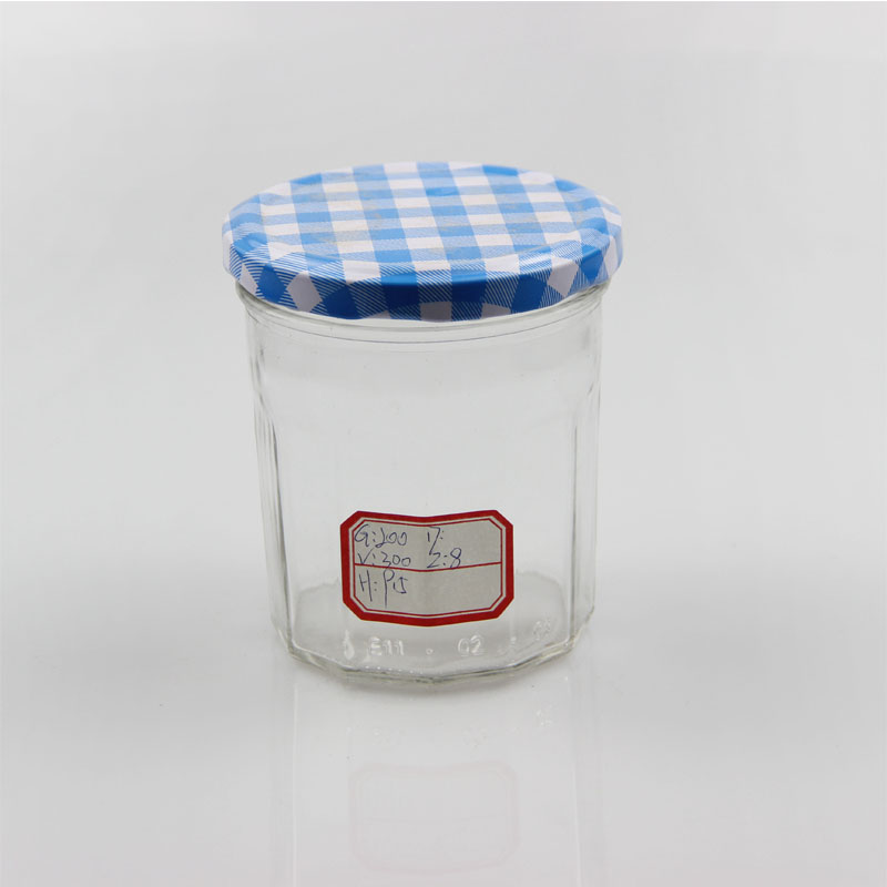 beautiful work polygon type glass jam jar