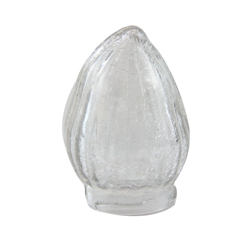 Split ice glass candle jar holder