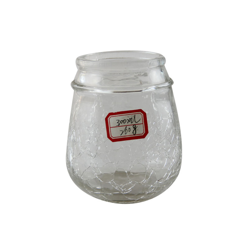 300ml 260g crackle ice ball shape glass jar hijama cups set