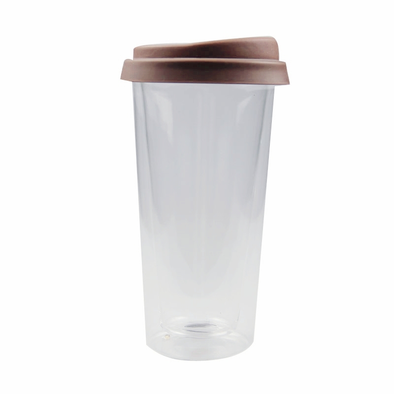 double wall glass coffee with lid 