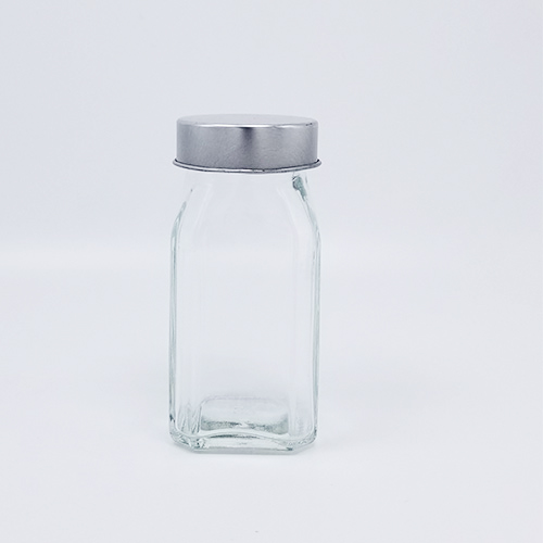 120ml seasoning powder glass bottle 120g glass high quality Hexagon bottle Octagon glass with PP plastic stainless steel lid factory in china
