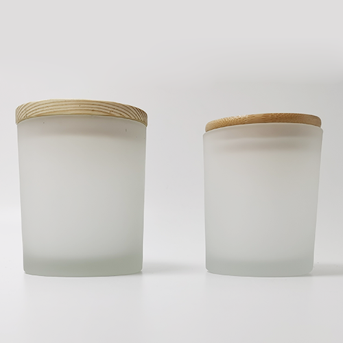 Frosted Glass Jars With Lids For Candles Luxury Glass Candle Jar