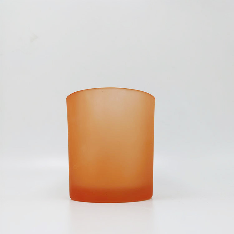 orange color frosted glass packaging wholesale factory 