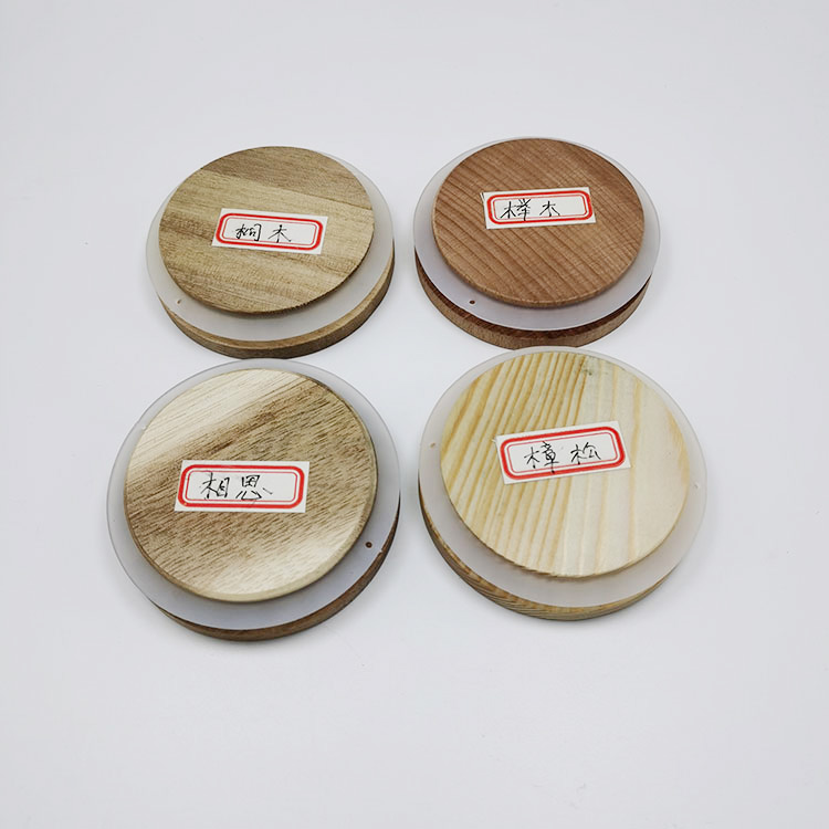 wooden lid with silicone ring can engraved logo