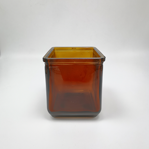brown color glass candle jar wholesale factory  
