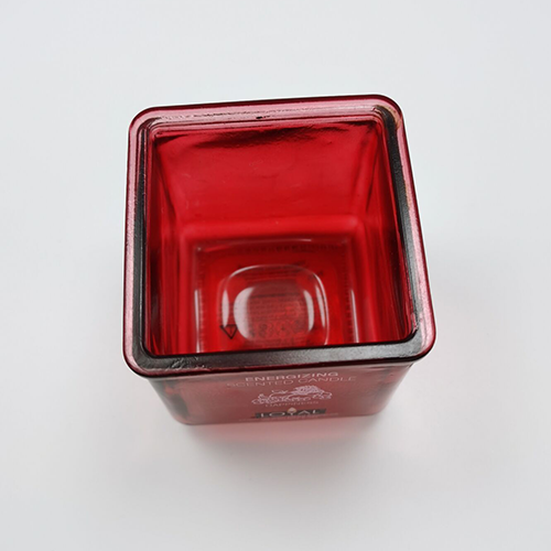 red colored glass candle jar wholesale  