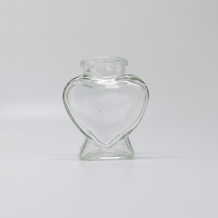 wholesale 2oz perfume bottle love shape glass jar 